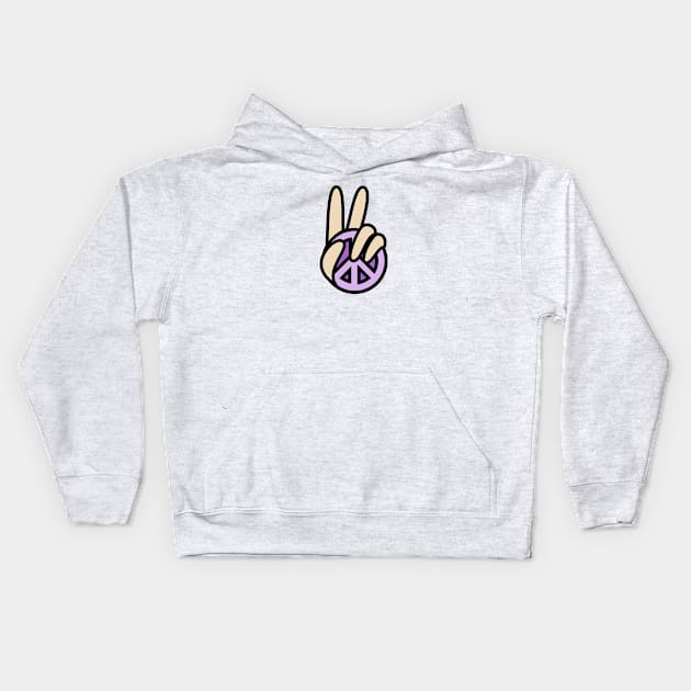 CND Peace symbol Hand V Sign Kids Hoodie by BG Creative